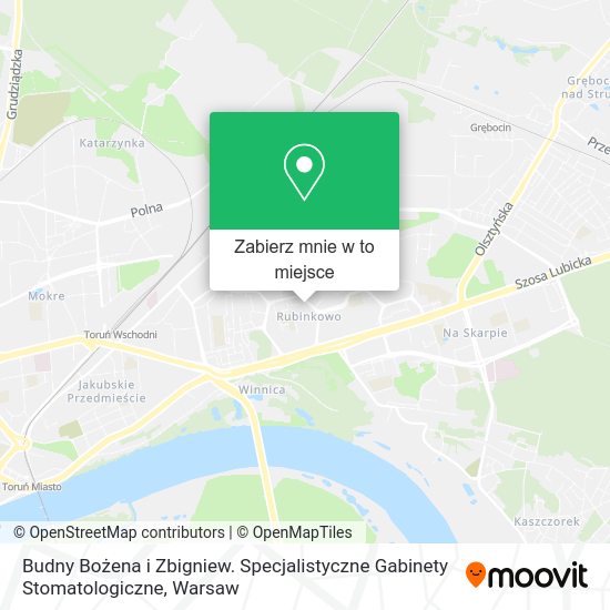 Mapa Budny Bożena i Zbigniew. Specjalistyczne Gabinety Stomatologiczne