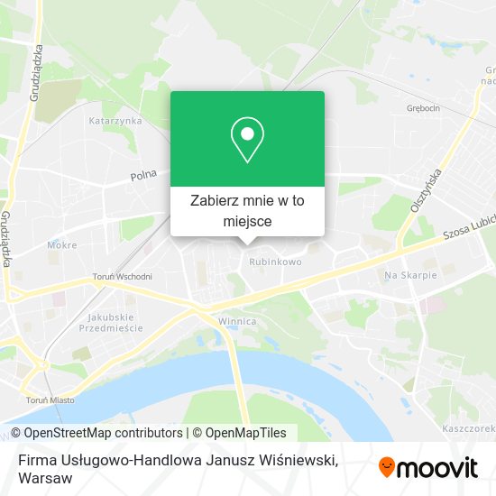 Mapa Firma Usługowo-Handlowa Janusz Wiśniewski