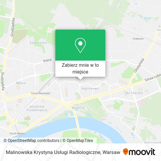 Mapa Malinowska Krystyna Usługi Radiologiczne