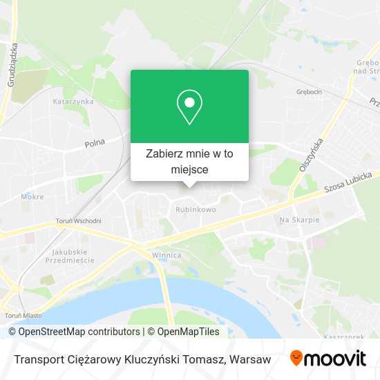 Mapa Transport Ciężarowy Kluczyński Tomasz