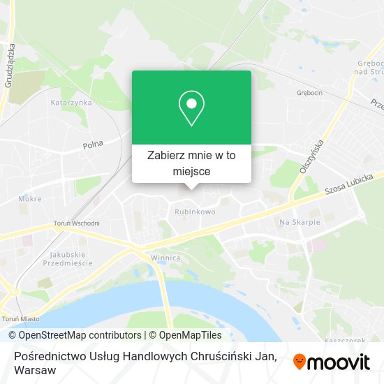 Mapa Pośrednictwo Usług Handlowych Chruściński Jan