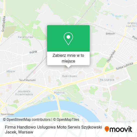 Mapa Firma Handlowo Usługowa Moto Serwis Szyjkowski Jacek