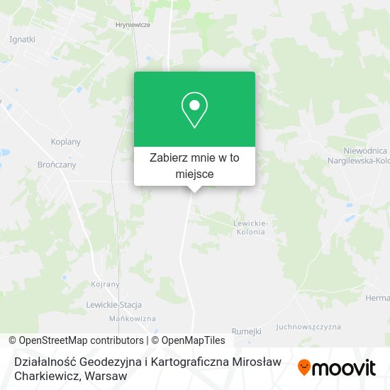 Mapa Działalność Geodezyjna i Kartograficzna Mirosław Charkiewicz