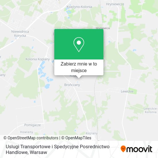 Mapa Uslugi Transportowe i Spedycyjne Posrednictwo Handlowe