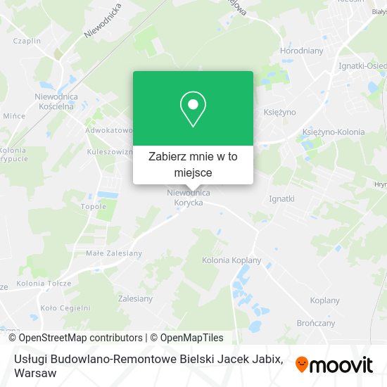 Mapa Usługi Budowlano-Remontowe Bielski Jacek Jabix