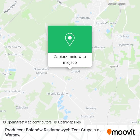 Mapa Producent Balonów Reklamowych Tent Grupa s.c.