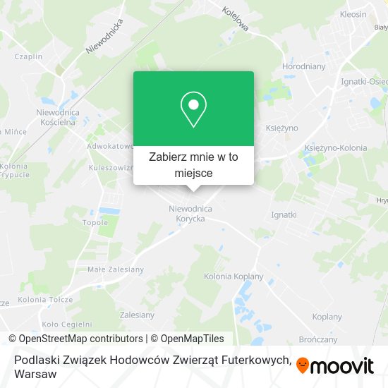 Mapa Podlaski Związek Hodowców Zwierząt Futerkowych