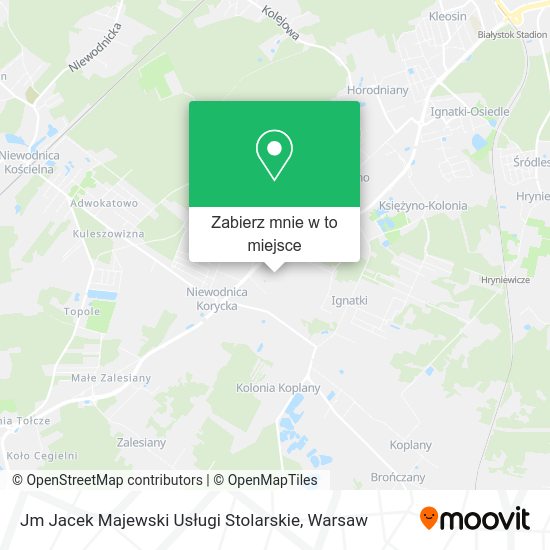 Mapa Jm Jacek Majewski Usługi Stolarskie