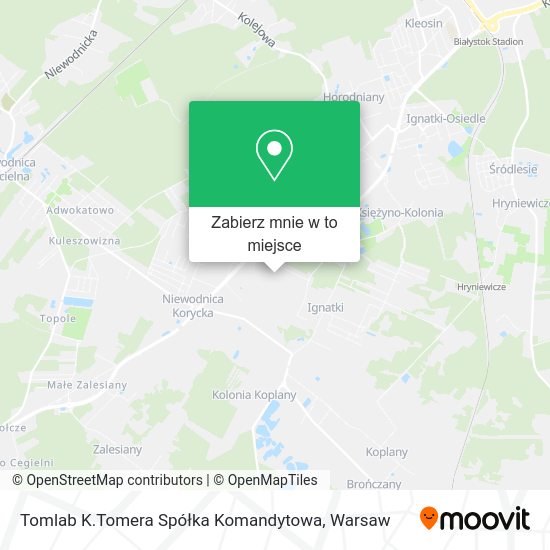 Mapa Tomlab K.Tomera Spółka Komandytowa