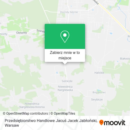 Mapa Przedsiębiorstwo Handlowe Jacuś Jacek Jabłoński