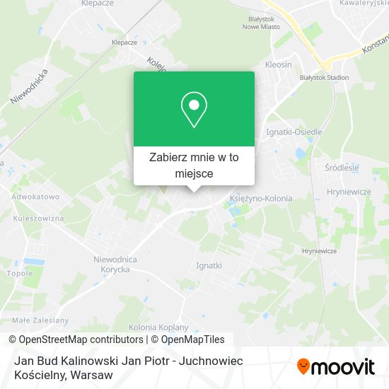 Mapa Jan Bud Kalinowski Jan Piotr - Juchnowiec Kościelny