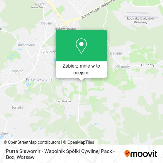 Mapa Purta Sławomir - Wspólnik Spółki Cywilnej Pack - Box