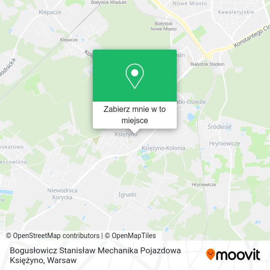 Mapa Bogusłowicz Stanisław Mechanika Pojazdowa Księżyno