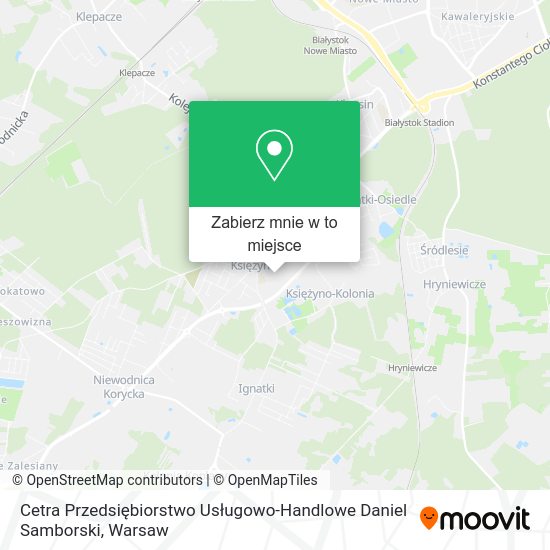 Mapa Cetra Przedsiębiorstwo Usługowo-Handlowe Daniel Samborski