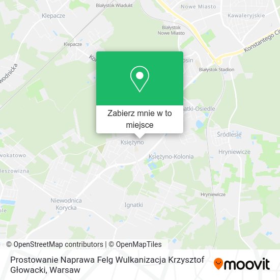 Mapa Prostowanie Naprawa Felg Wulkanizacja Krzysztof Głowacki