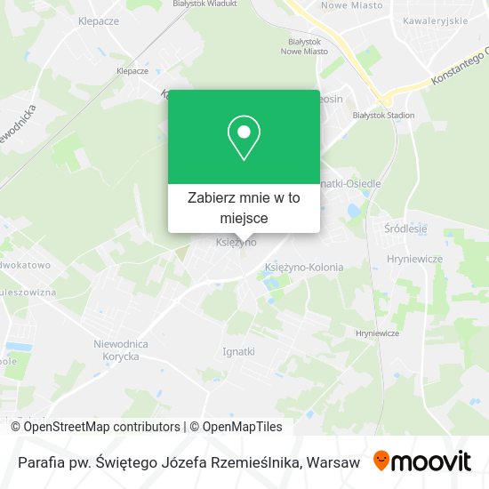 Mapa Parafia pw. Świętego Józefa Rzemieślnika