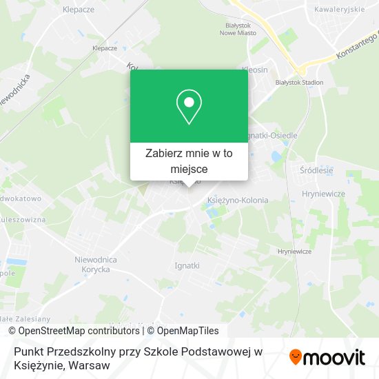 Mapa Punkt Przedszkolny przy Szkole Podstawowej w Księżynie