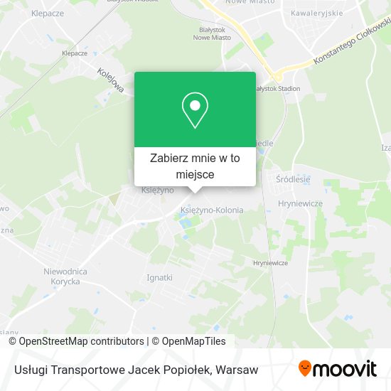 Mapa Usługi Transportowe Jacek Popiołek