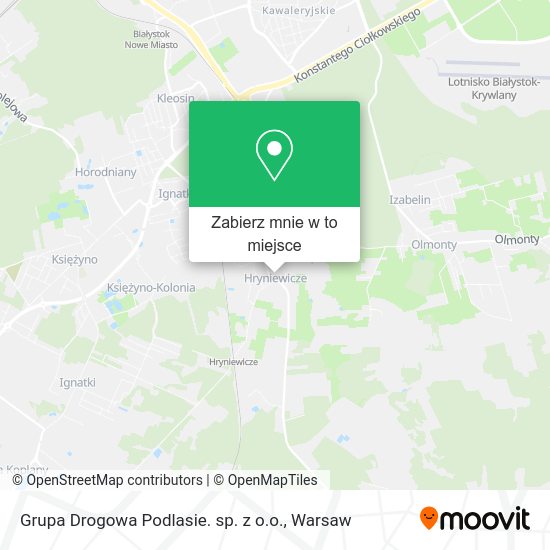 Mapa Grupa Drogowa Podlasie. sp. z o.o.