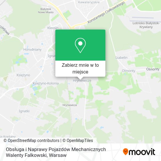 Mapa Obsługa i Naprawy Pojazdów Mechanicznych Walenty Falkowski