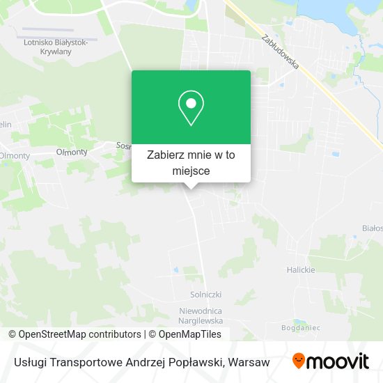 Mapa Usługi Transportowe Andrzej Popławski