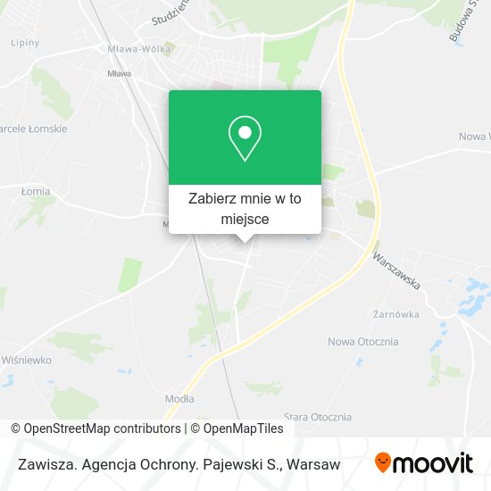 Mapa Zawisza. Agencja Ochrony. Pajewski S.