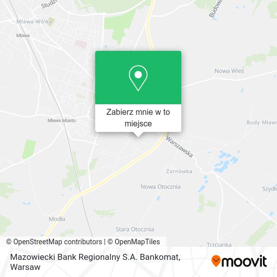 Mapa Mazowiecki Bank Regionalny S.A. Bankomat