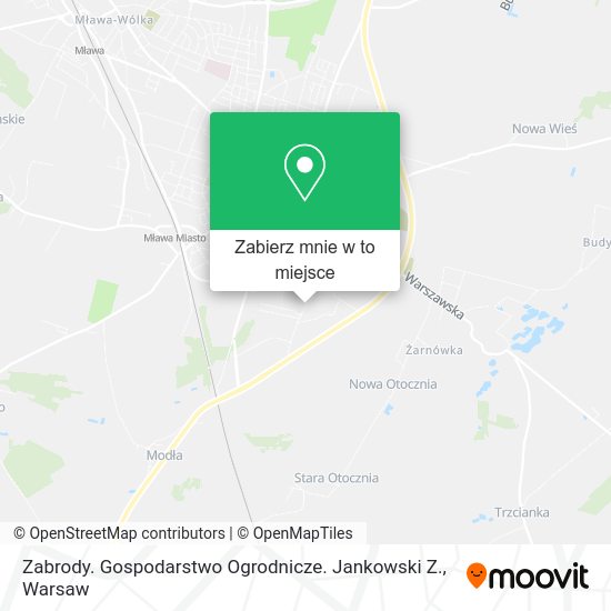 Mapa Zabrody. Gospodarstwo Ogrodnicze. Jankowski Z.