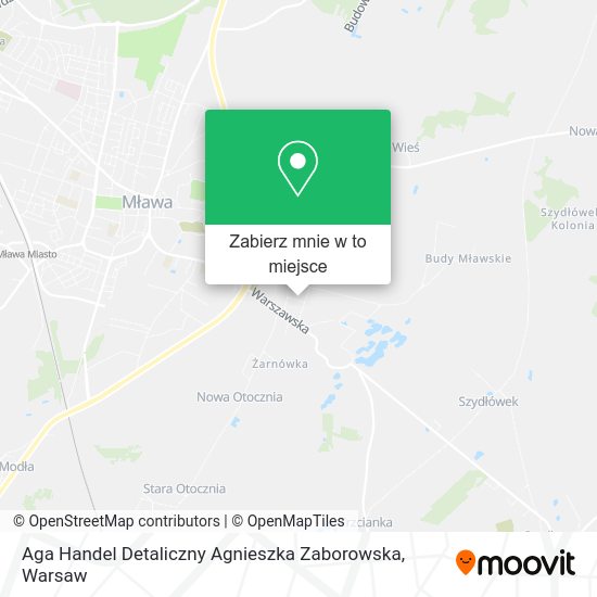 Mapa Aga Handel Detaliczny Agnieszka Zaborowska