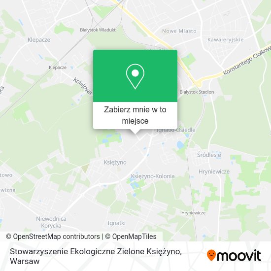 Mapa Stowarzyszenie Ekologiczne Zielone Księżyno