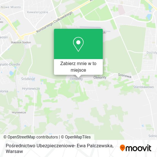 Mapa Pośrednictwo Ubezpieczeniowe- Ewa Palczewska