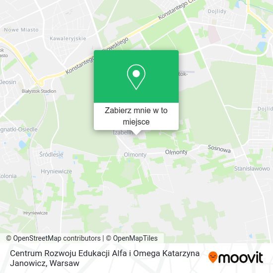 Mapa Centrum Rozwoju Edukacji Alfa i Omega Katarzyna Janowicz