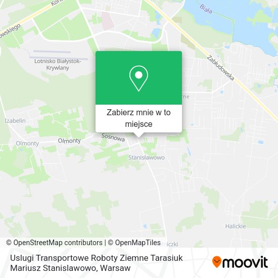 Mapa Uslugi Transportowe Roboty Ziemne Tarasiuk Mariusz Stanislawowo