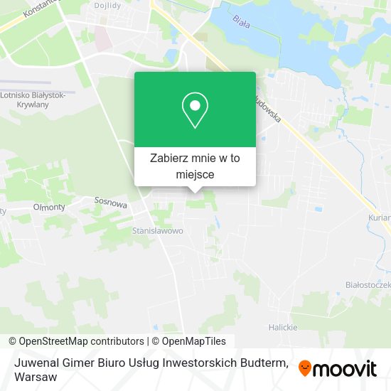 Mapa Juwenal Gimer Biuro Usług Inwestorskich Budterm