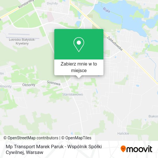 Mapa Mp Transport Marek Paruk - Wspólnik Spółki Cywilnej