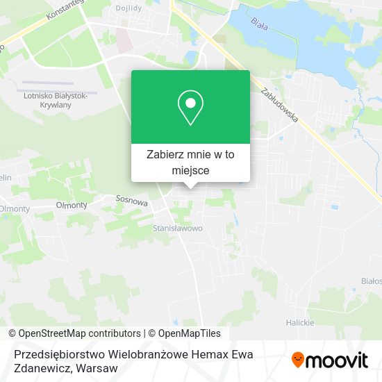 Mapa Przedsiębiorstwo Wielobranżowe Hemax Ewa Zdanewicz