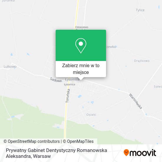 Mapa Prywatny Gabinet Dentystyczny Romanowska Aleksandra