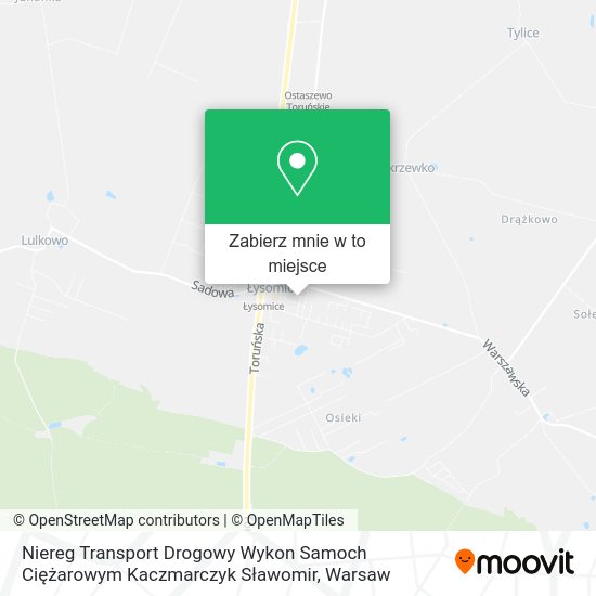 Mapa Niereg Transport Drogowy Wykon Samoch Ciężarowym Kaczmarczyk Sławomir