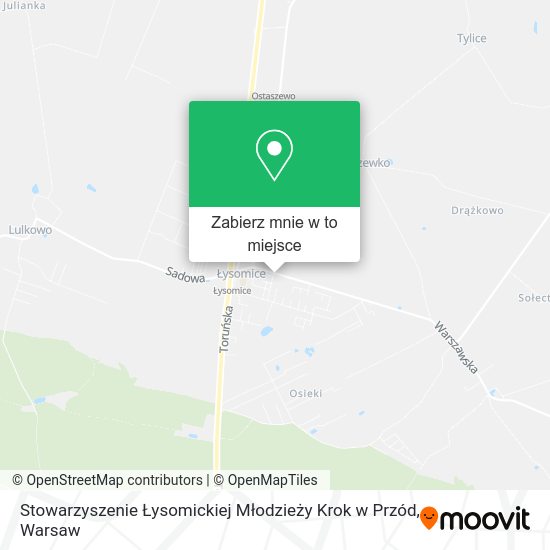 Mapa Stowarzyszenie Łysomickiej Młodzieży Krok w Przód