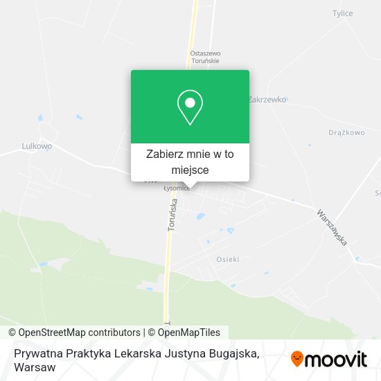 Mapa Prywatna Praktyka Lekarska Justyna Bugajska