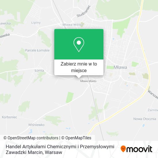 Mapa Handel Artykułami Chemicznymi i Przemysłowymi Zawadzki Marcin