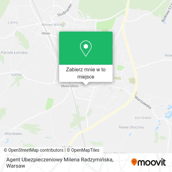 Mapa Agent Ubezpieczeniowy Milena Radzymińska