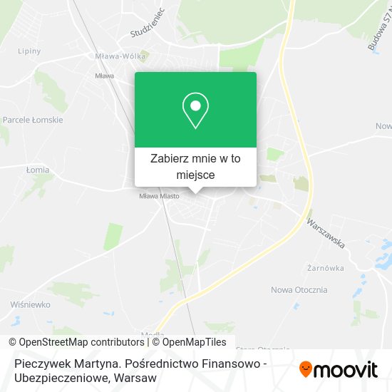 Mapa Pieczywek Martyna. Pośrednictwo Finansowo - Ubezpieczeniowe