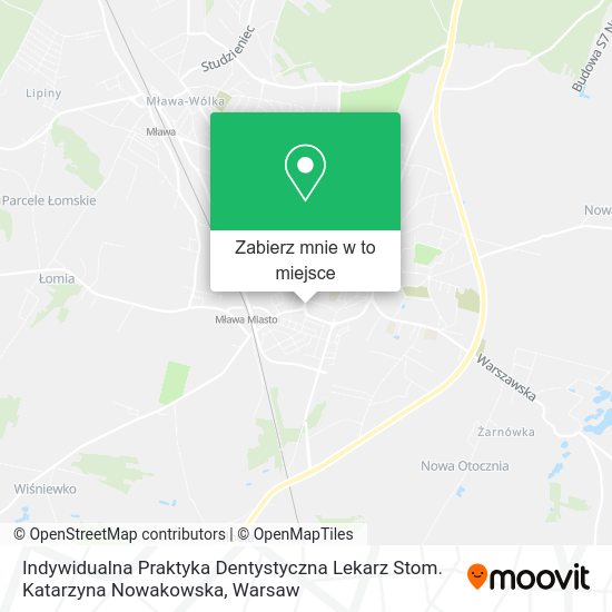 Mapa Indywidualna Praktyka Dentystyczna Lekarz Stom. Katarzyna Nowakowska