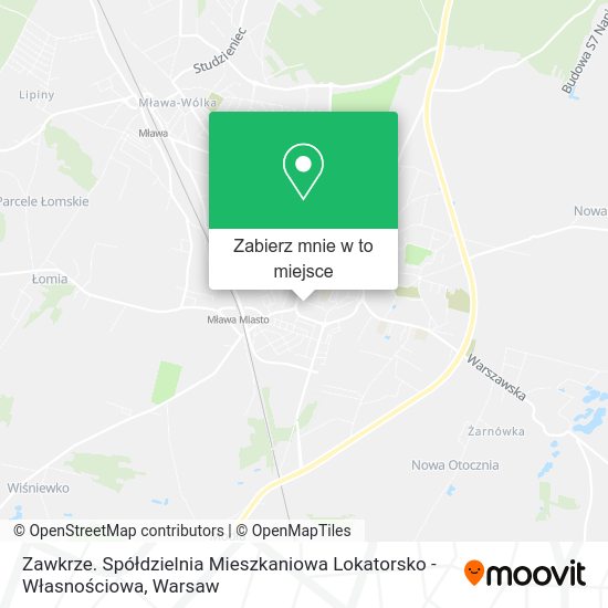 Mapa Zawkrze. Spółdzielnia Mieszkaniowa Lokatorsko - Własnościowa