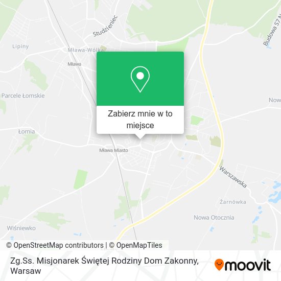 Mapa Zg.Ss. Misjonarek Świętej Rodziny Dom Zakonny