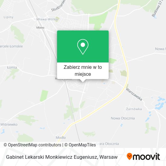 Mapa Gabinet Lekarski Monkiewicz Eugeniusz