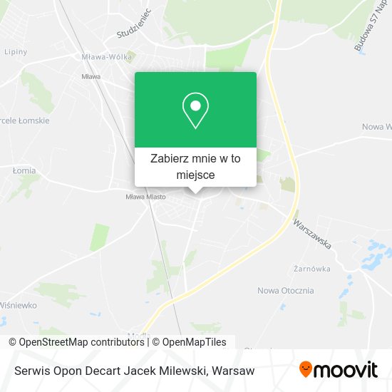 Mapa Serwis Opon Decart Jacek Milewski