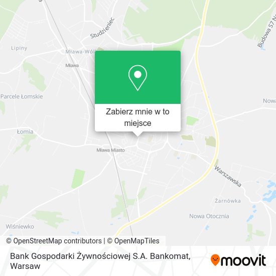 Mapa Bank Gospodarki Żywnościowej S.A. Bankomat