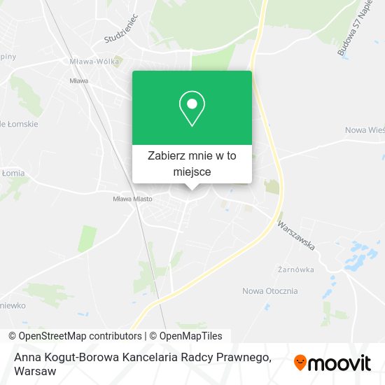 Mapa Anna Kogut-Borowa Kancelaria Radcy Prawnego